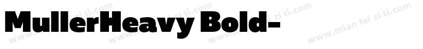 MullerHeavy Bold字体转换